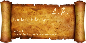 Lantos Péter névjegykártya