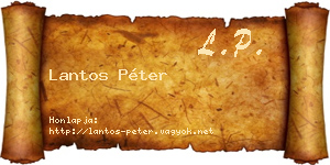 Lantos Péter névjegykártya